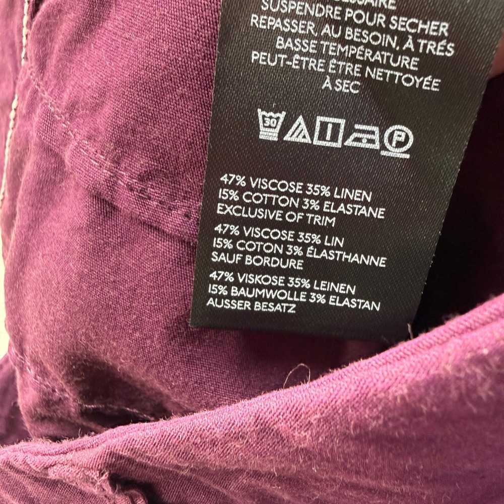 Maeve Wide Leg Pants in Deep Plum - Picture 8 of 12